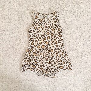Angel Dear Leopard Print Skirted Romper *